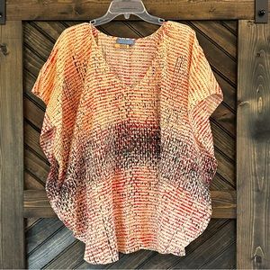 Lil * Shop For Oversized Drapped Blouse Silk Luxury Fashion Size 0 EUC